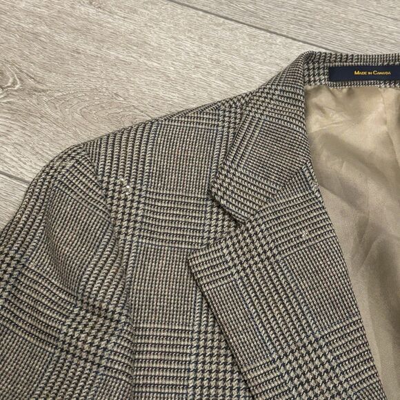Vintage Chaps Ralph Lauren Tweed Wool Blazer 42T Sport Coat - Picture 3 of 13